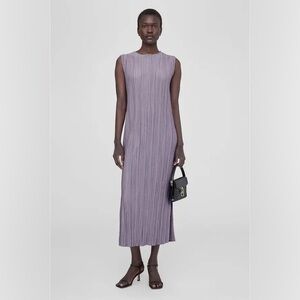 Anine Bing purple pleated dress
